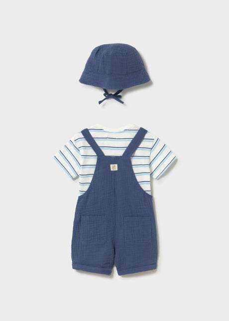 Dungarees Outfit and Hat - Ocean