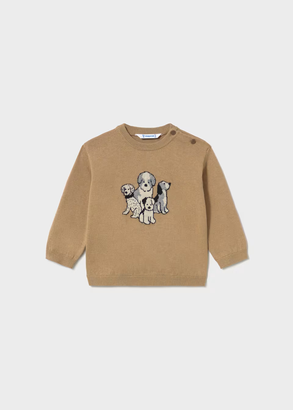 Intarsia Knit Sweater - Biscuit Pups