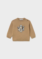 Intarsia Knit Sweater - Biscuit Pups