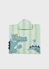 Toddler Hooded Towel Poncho - Crocodile