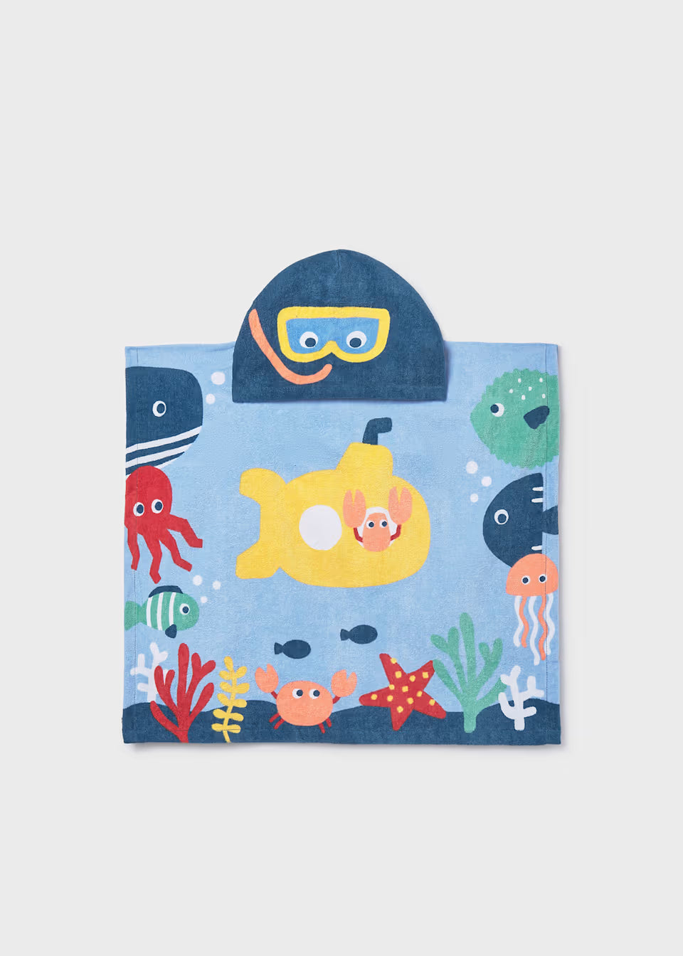 Toddler Hooded Towel Poncho - Blue