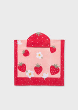 Toddler Hooded Towel Poncho - Strawberries