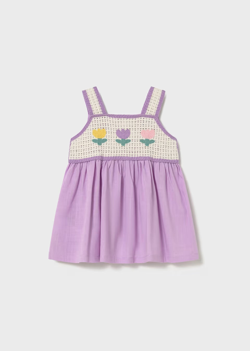 Crochet Detail Dress - Lilac