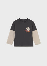Double Sleeve Graphic Tee - Skate Dog