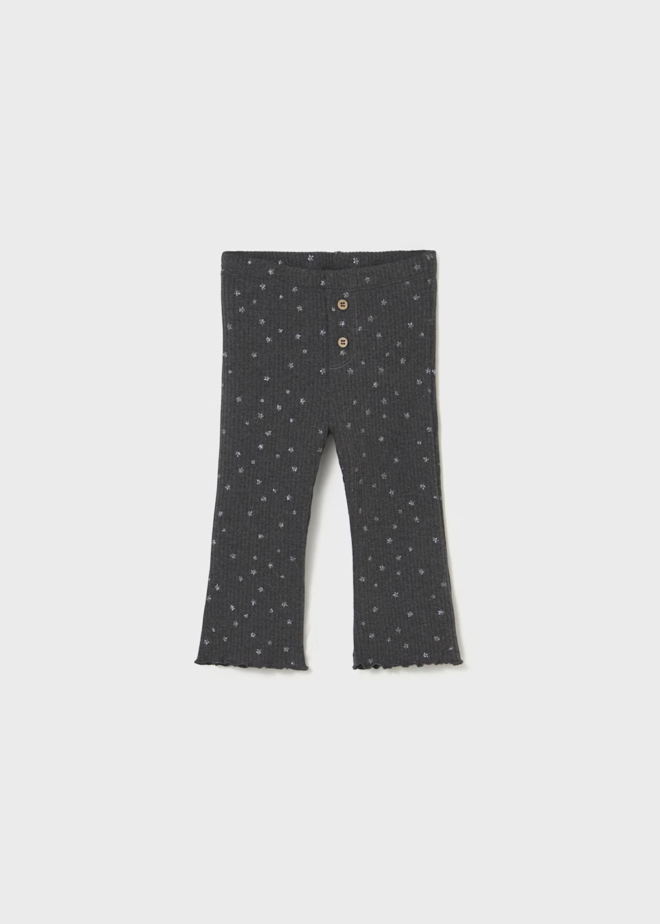 Ribbed Flare Leggings - Charcoal Shimmer