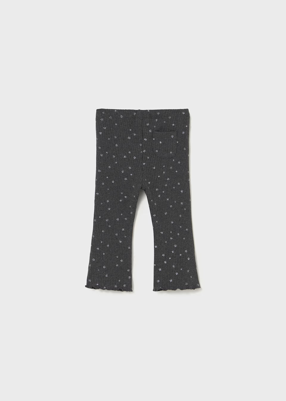 Ribbed Flare Leggings - Charcoal Shimmer