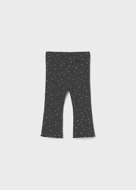 Ribbed Flare Leggings - Charcoal Shimmer
