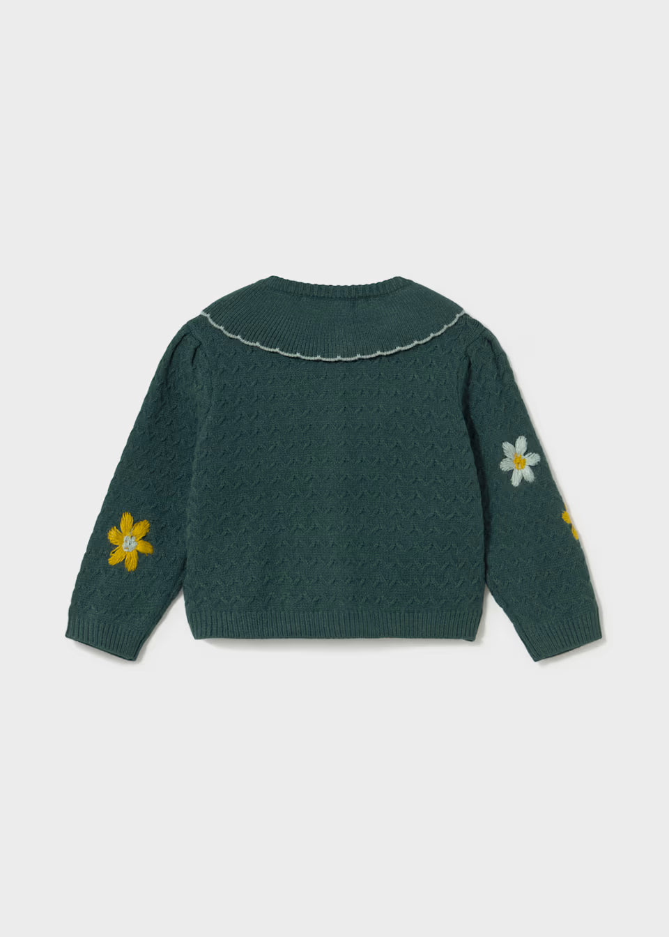 Scallop Collar Cardigan - Water Lily