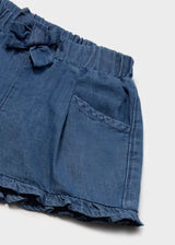 Flutter Hem Shorts - Dark Wash