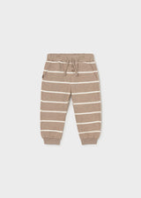 Fleece Joggers - Truffle Stripe