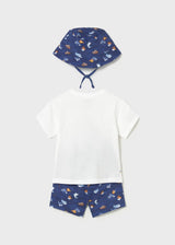 Graphic Tee and Shorts Set - Submarine