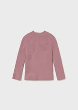 Ribbed Mock Neck Sweater - Orchid