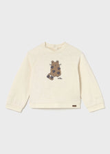 Long Sleeve Applique Tee - Leopard
