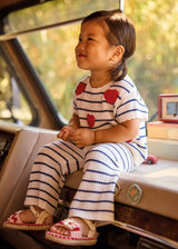 Knit Outfit Set - Navy Stripe