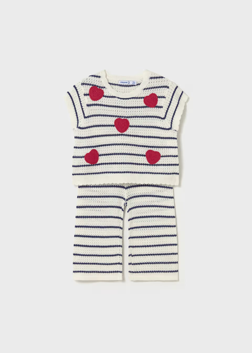 Knit Outfit Set - Navy Stripe