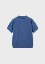 Knit Short Sleeve Polo - Indigo