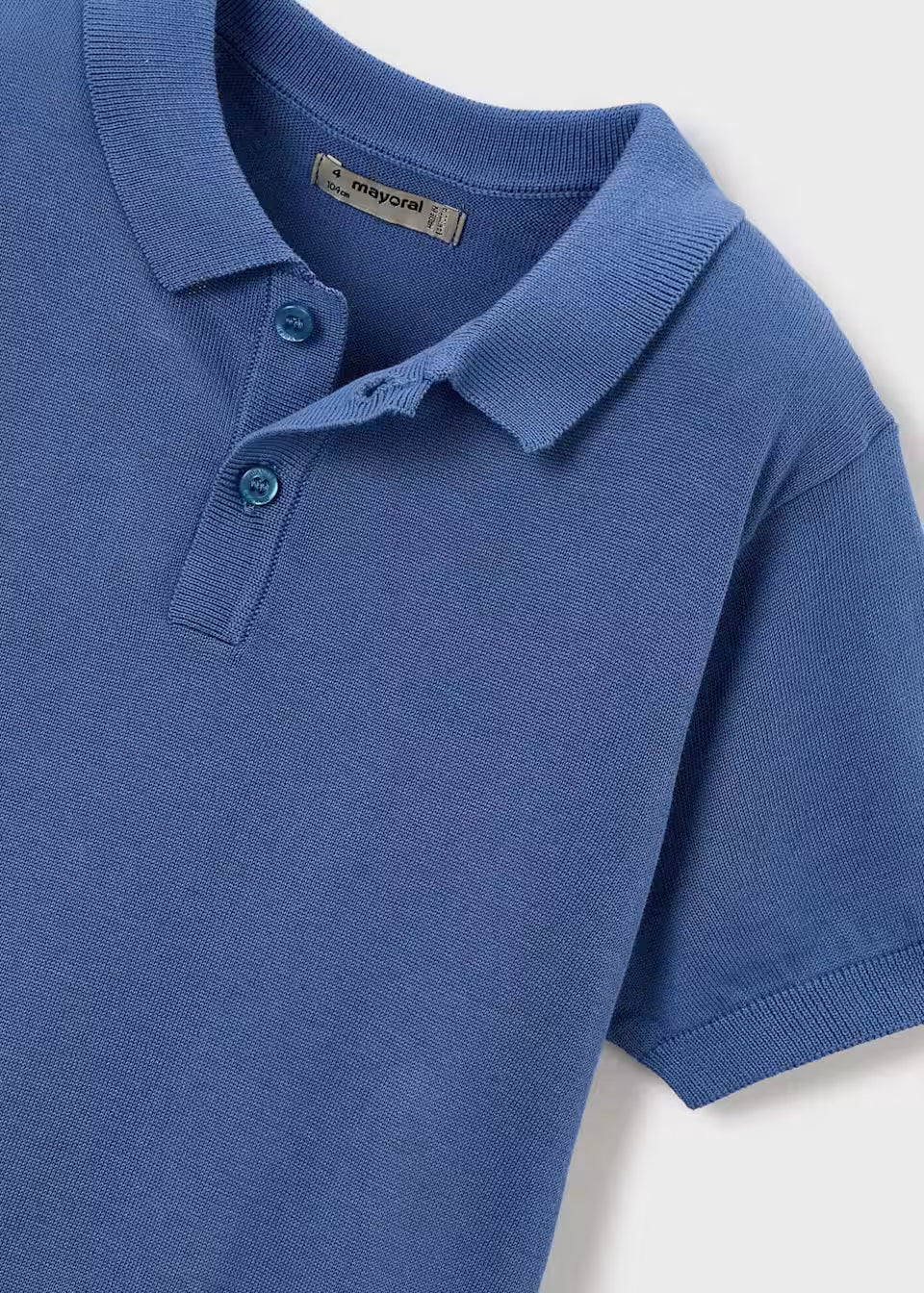 Knit Short Sleeve Polo - Indigo