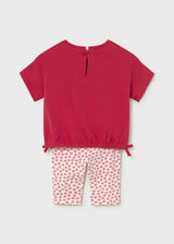 Bow Hem Tee and Shorts - Red Sea Stars