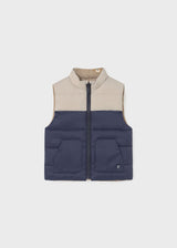Reversible Puffer Vest - Navy Bears