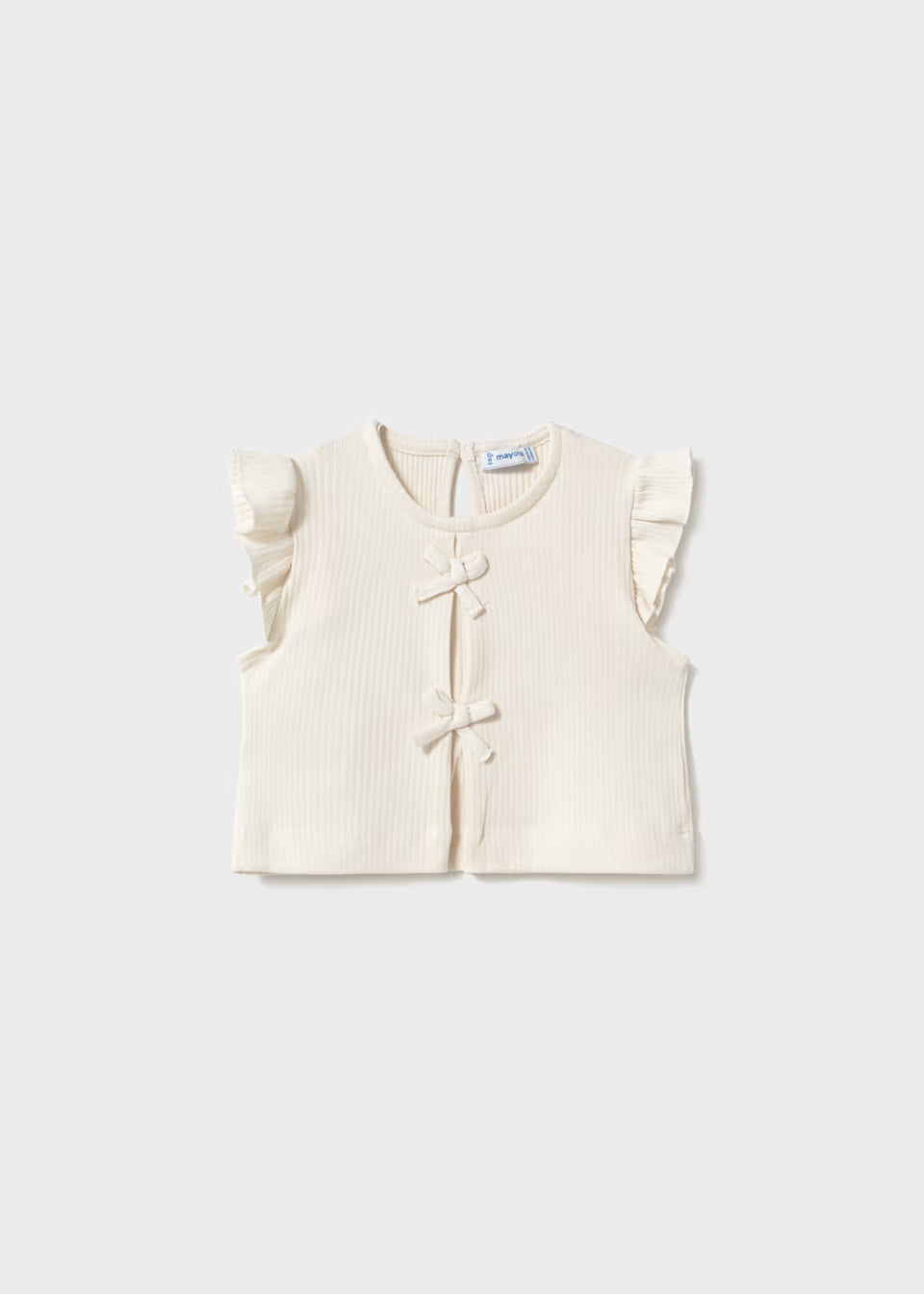 Bow Front Vest Top - Cream