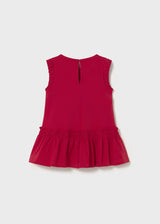 Sleeveless Skirted Dress - Red Sea Shells