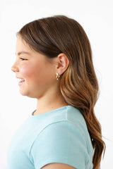 Pip Pop Post Earrings - Gold Star Hoop
