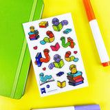 Pipstickers - Booked & Burrowed Glitter Puffy