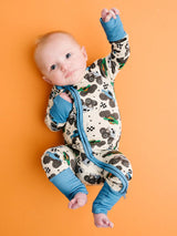 Bamboo Convertible Footie - Monster Trucks