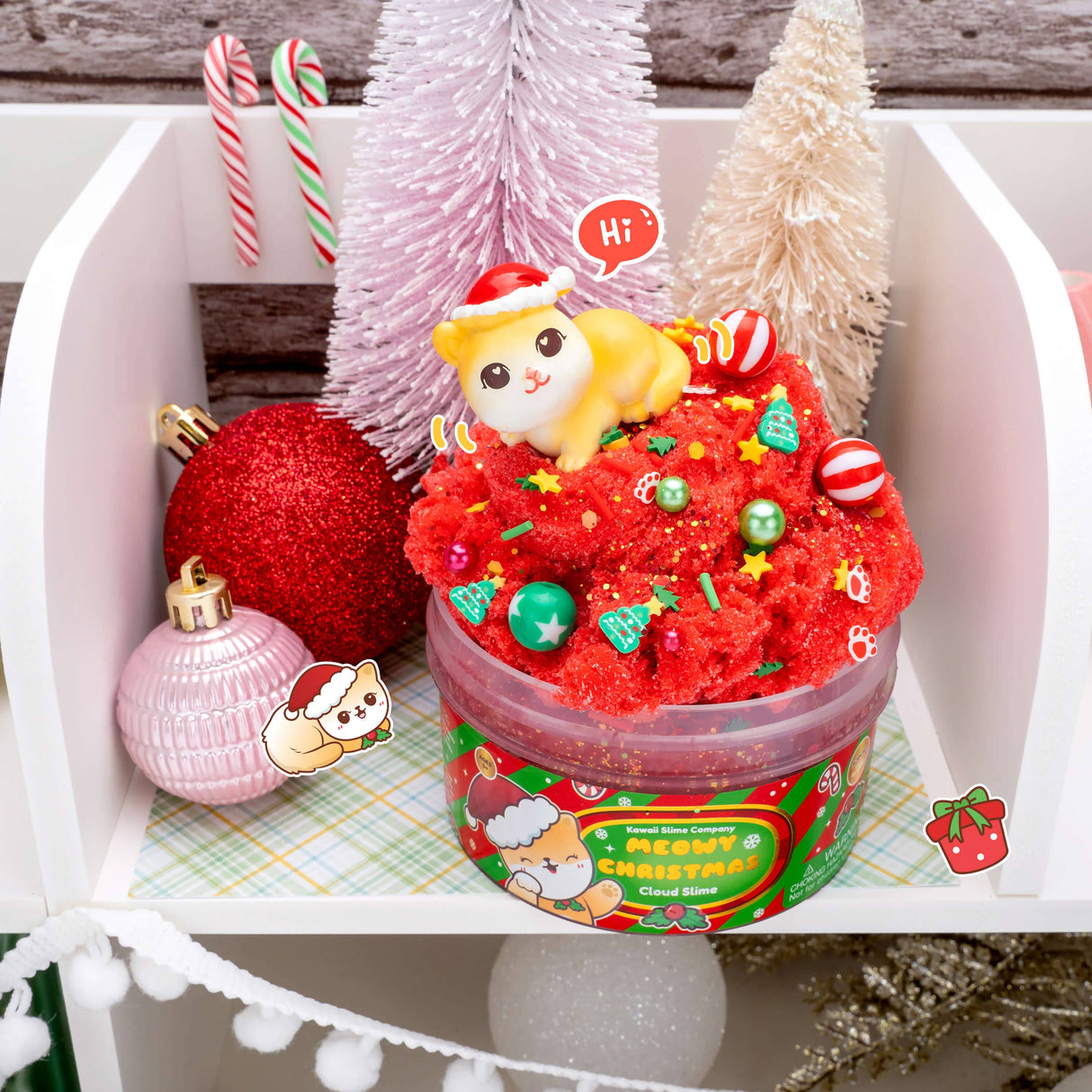 Kawaii Slime - Meowy Christmas Cloud Slime FINAL SALE