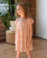 City Mouse Frill Collar Henley Dress - Spring Bouquet