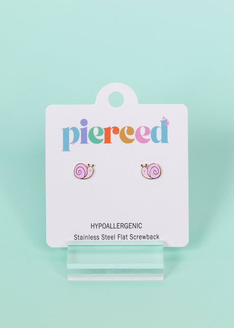 Pierced Co. Screwback Earrings - Snail