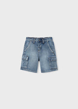 Denim Cargo Shorts