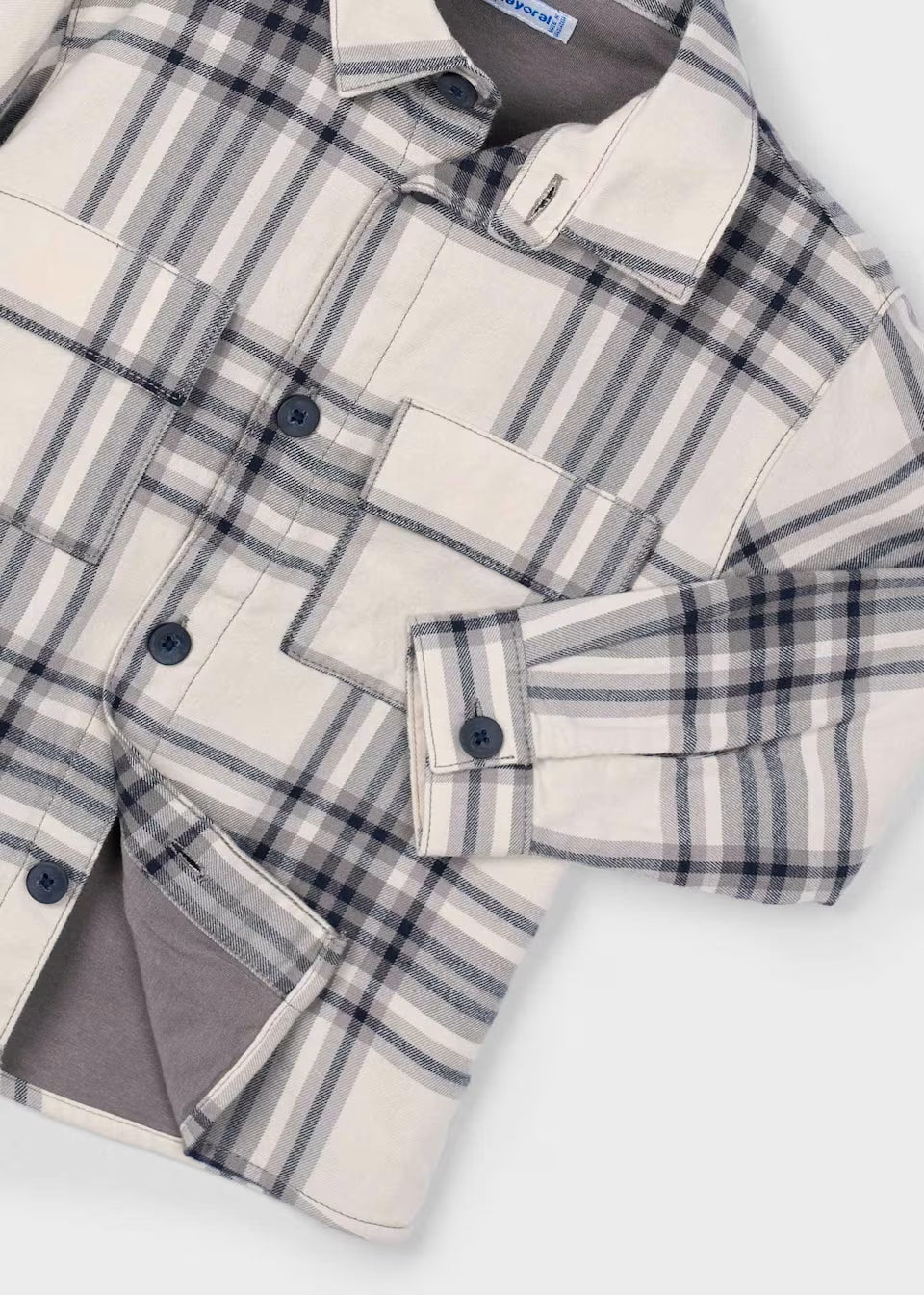 Plaid Overshirt - Grey
