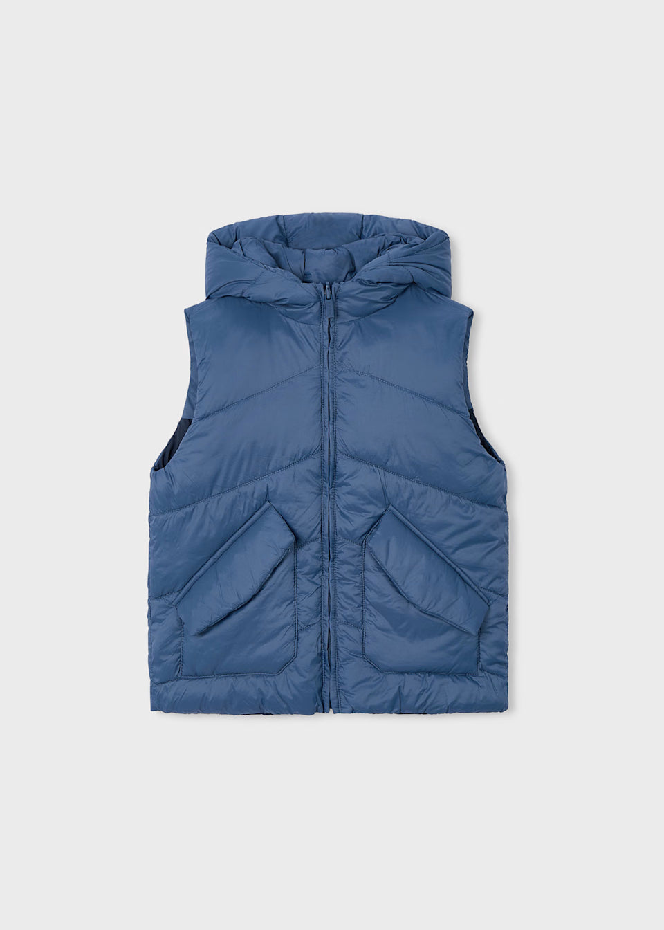 Reversible Hooded Vest - Steel
