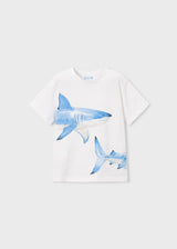Graphic Tee - White Sharks