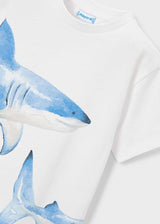 Graphic Tee - White Sharks