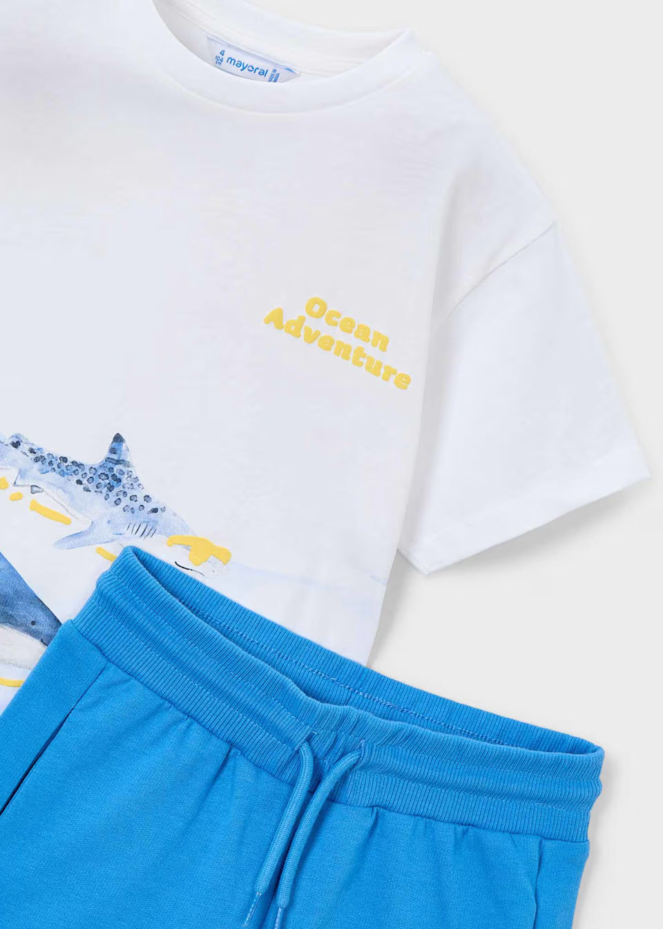 Graphic Tee and Shorts Set - Sharks