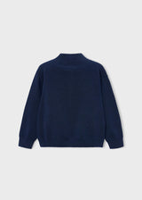 Zip Up Cardigan - Navy