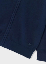 Zip Up Cardigan - Navy