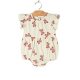 City Mouse Flutter Sleeve Short Romper - Butterflies