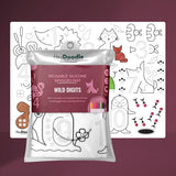 Reusable Color-In Silicone Sensory Mat - Wild Digits