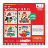 Set of 4 Wood Puzzles - Festive Friends