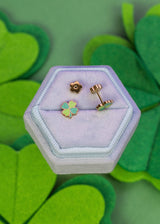 Pierced Co. Screwback Earrings - Four Leaf Clover