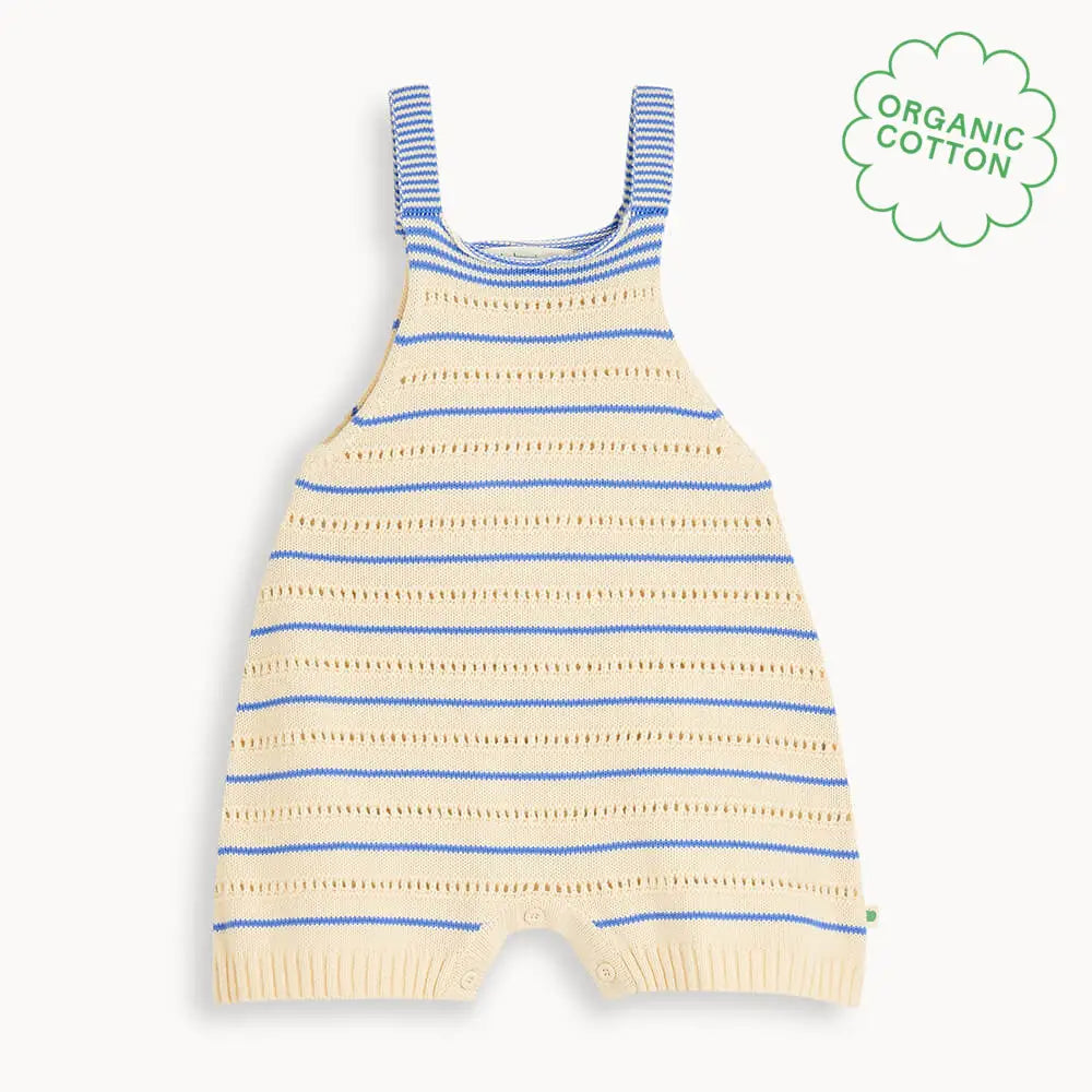 Corfu Knit Romper - Blue Stripe