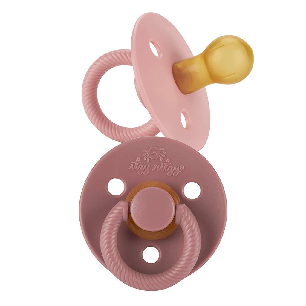 Itzy Soother Natural Rubber Paci Set - Harbor + Coast