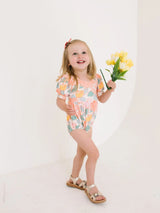 Puff Romper - Soft Floral