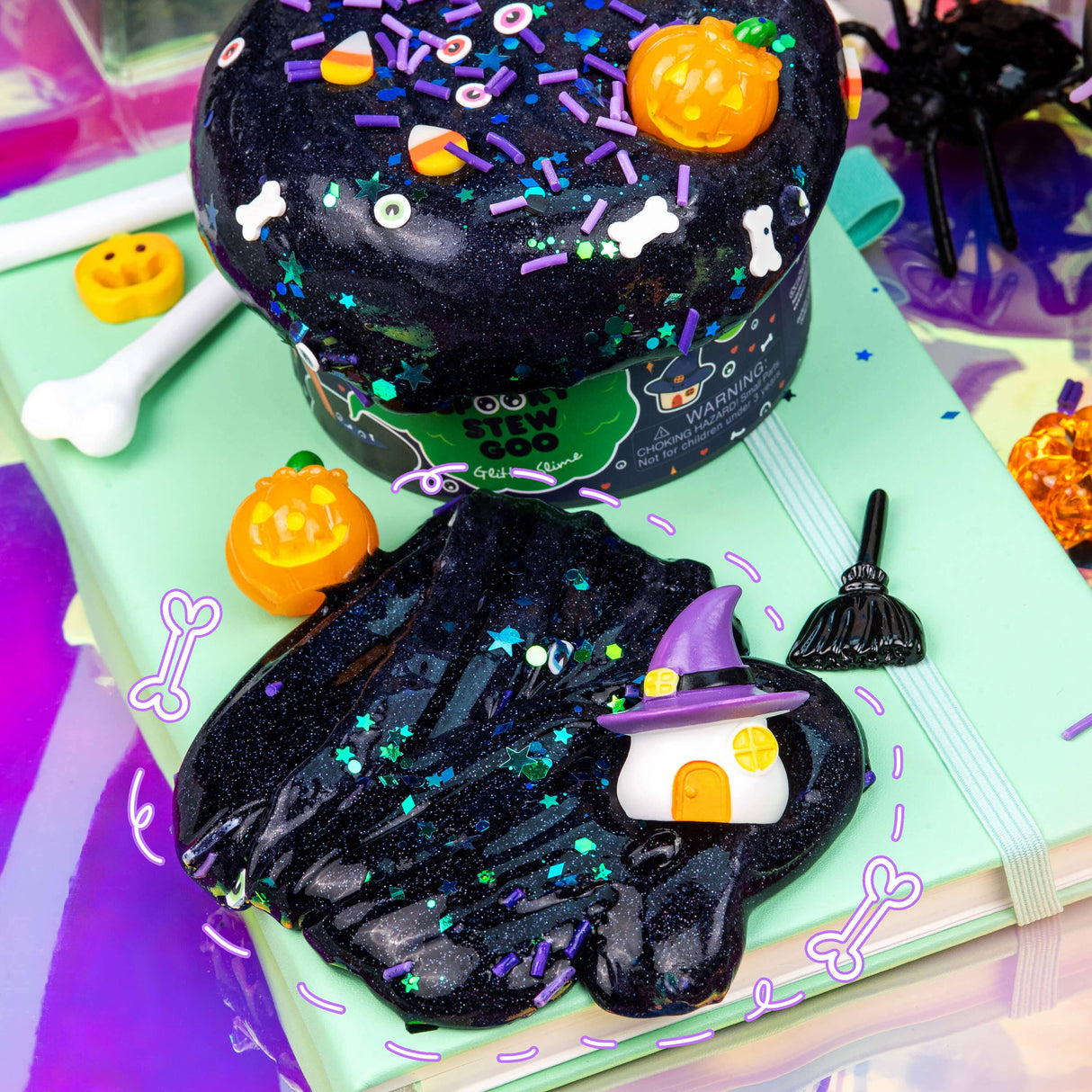 Kawaii Slime - Spooky Stew Goo Glitter Slime