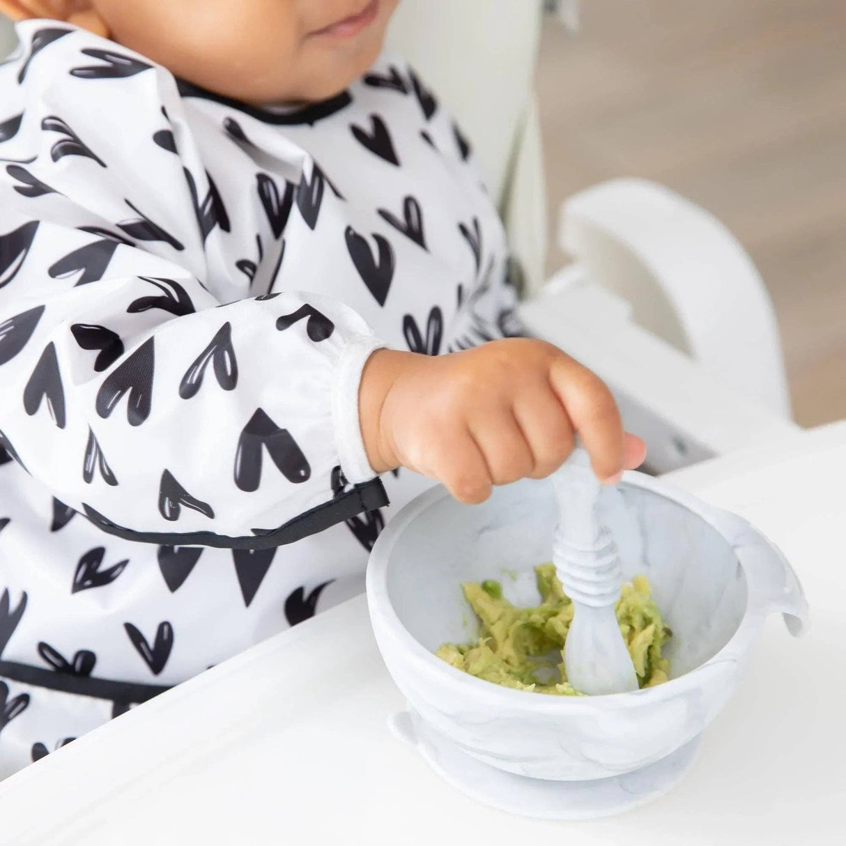 Sleeved Bib - Hearts