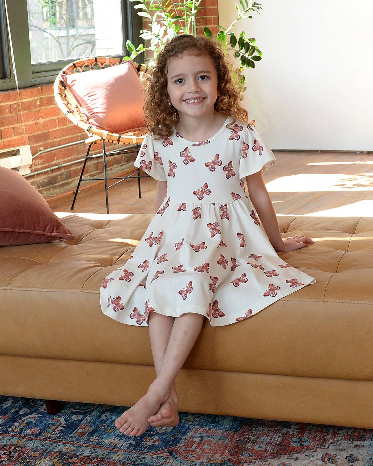 City Mouse Swirl Dress - Butterflies