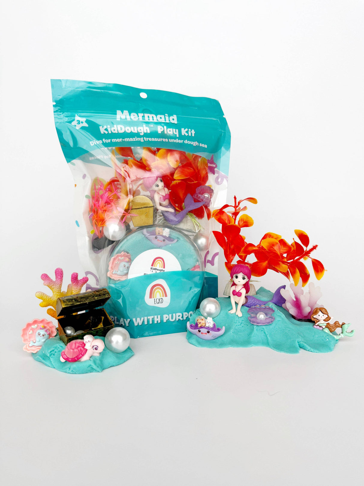 KidDough Play Kit - Mermaid (Blue Hawaiian)